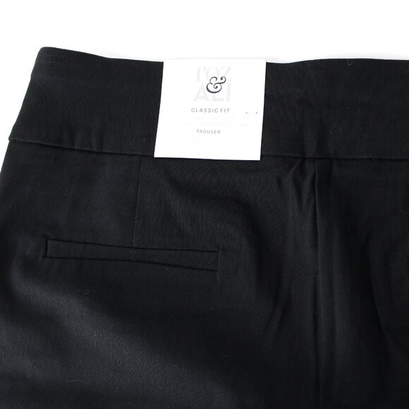 Roz & Ali Black Sailor Pants Classic Fit pull on high waist trouser 4 petite New - Picture 10 of 12